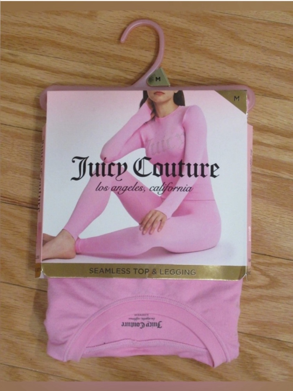 Juicy Couture Pink Seamless Top & Leggings Set - Soft Pink Lounge